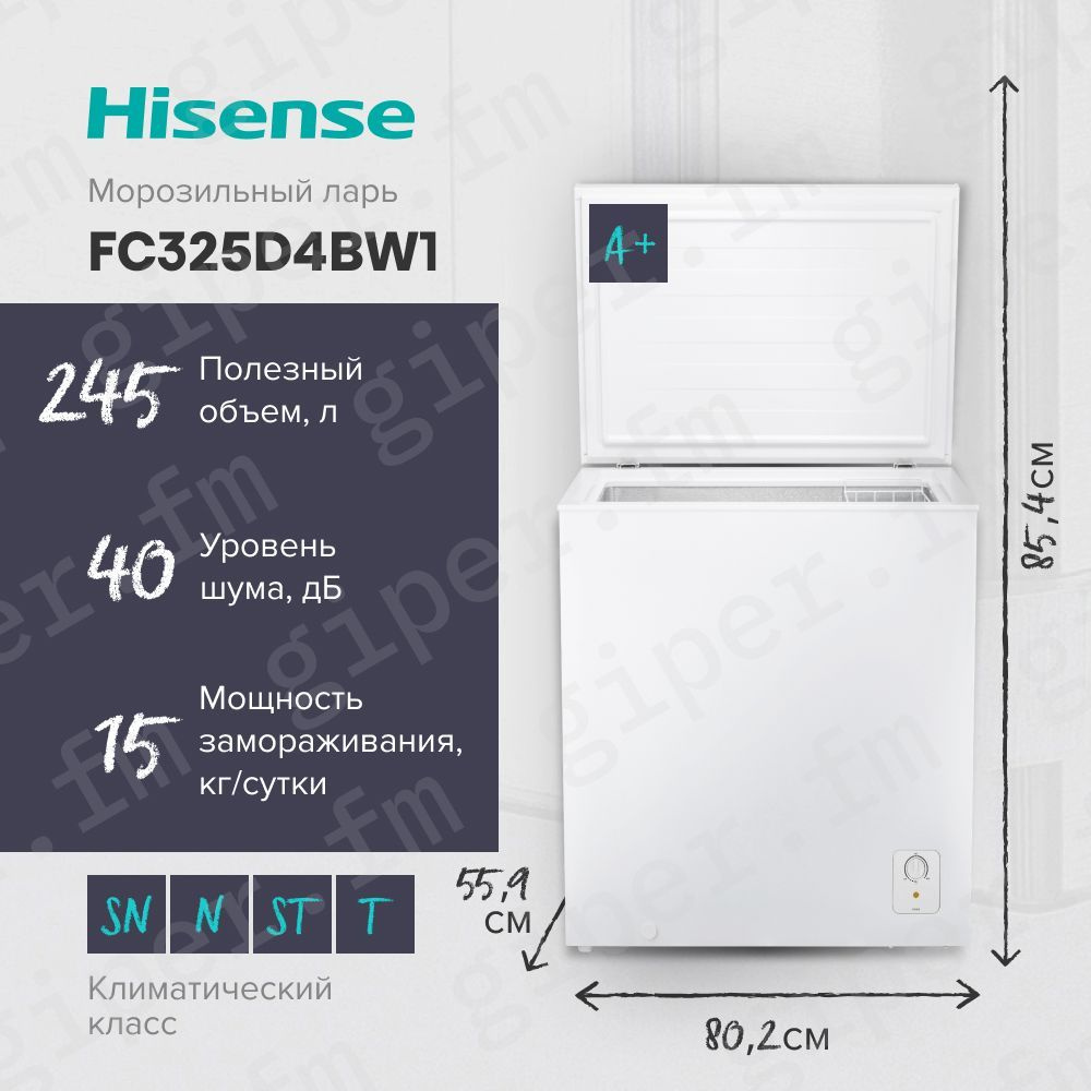 Морозильный ларь Hisense FC-325D4BW1 по низкой цене: отзывы, фото,  характеристики в интернет-магазине Ozon (755334666)