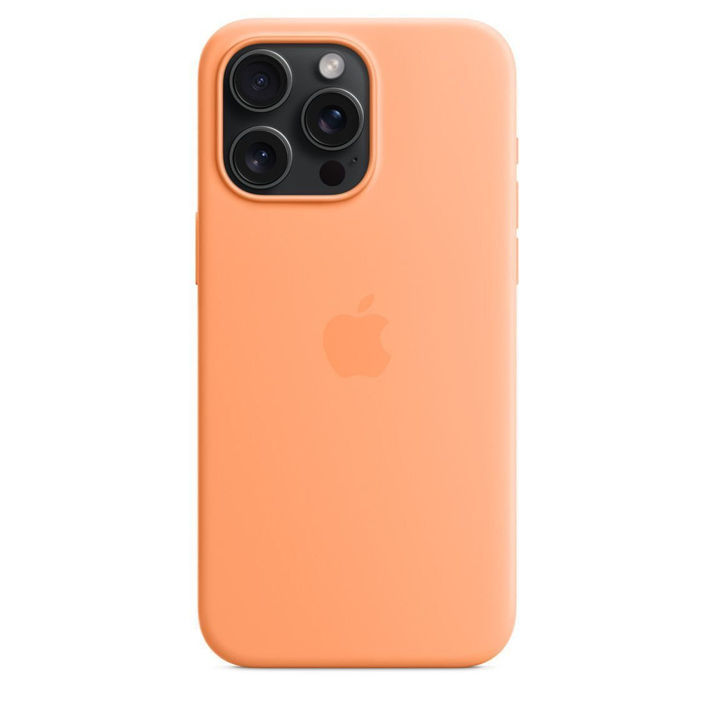 Чехол-накладка Silicone Case MagSafe для iPhone 15 Pro / Orange Sorbet +  Защитное стекло Sparta - купить с доставкой по выгодным ценам в  интернет-магазине OZON (1595517899)