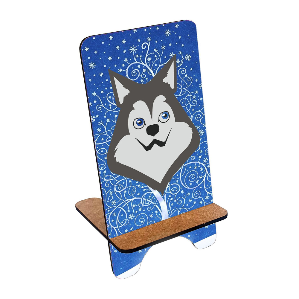 Подставка для телефона деревянная, держатель для телефона #huskydom Марсель и Саймон 0003100 #1