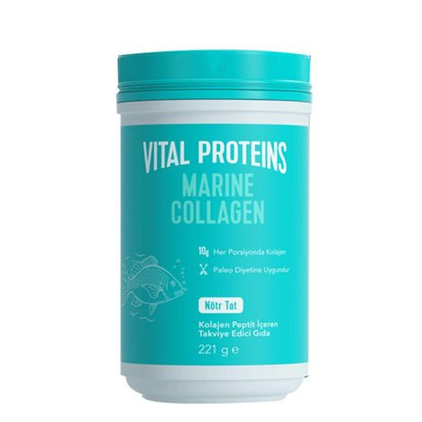 Vital Proteins, Морской коллаген из дикой рыбы, без добавок, 221 г ...