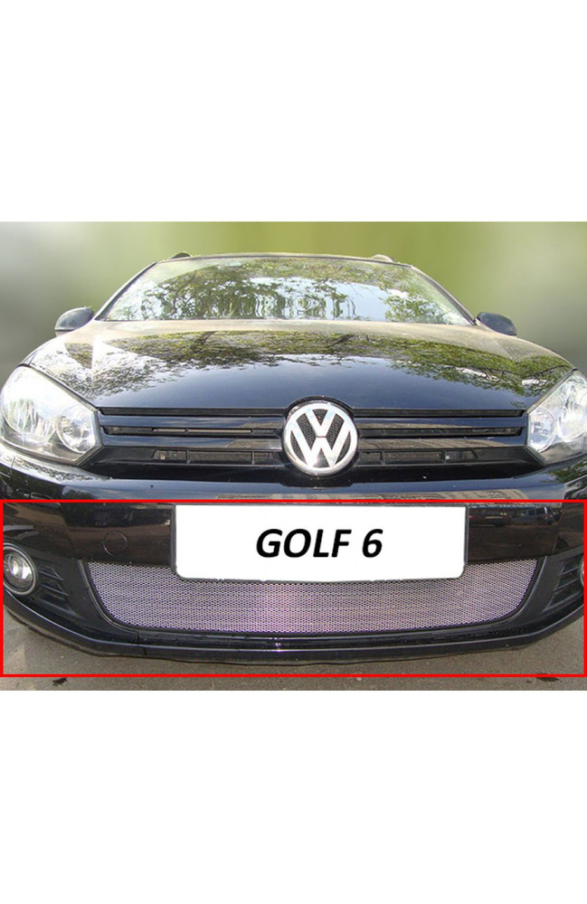 Защитная сетка радиатора хром Volkswagen Golf (2008-2012) / съемная ...
