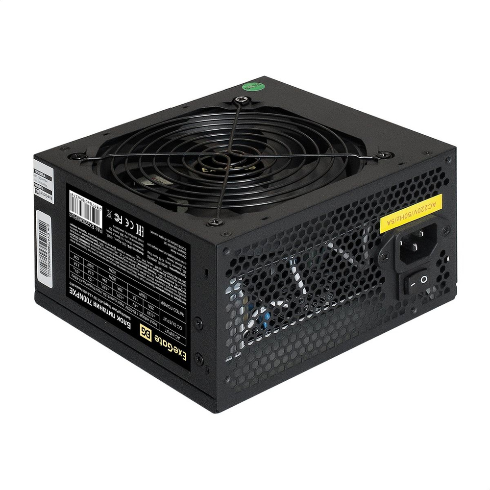 Блок питания 700W ExeGate 700NPXE (ATX, PPFC, 12cm fan, black) - купить ...
