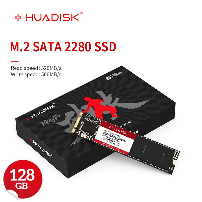 128 ГБ Внутренний SSD-диск HUADISK M2 SATA SSD 2280 (HYN128-2280 ...