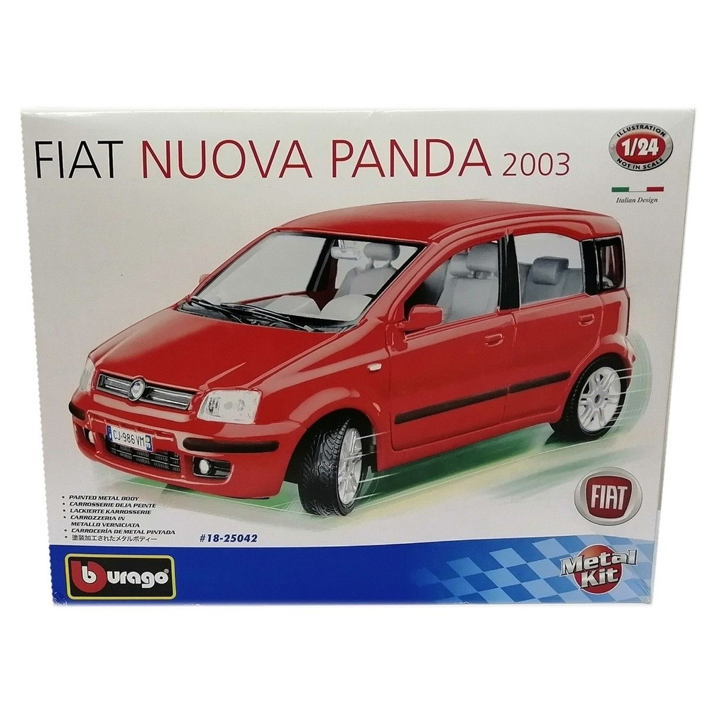 Fiat Nuova Panda (2003) Bburago 1:24 сборная масштабная модель автомобиля  18-25042 - купить с доставкой по выгодным ценам в интернет-магазине OZON  (1290637225)