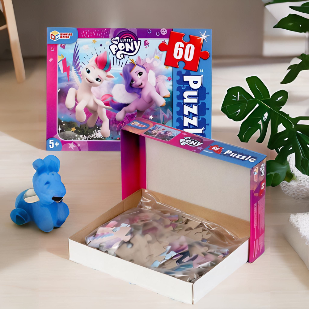 Пазлы для девочек классические Умные игры My little pony 60 деталей - купить  с доставкой по выгодным ценам в интернет-магазине OZON (299660875)