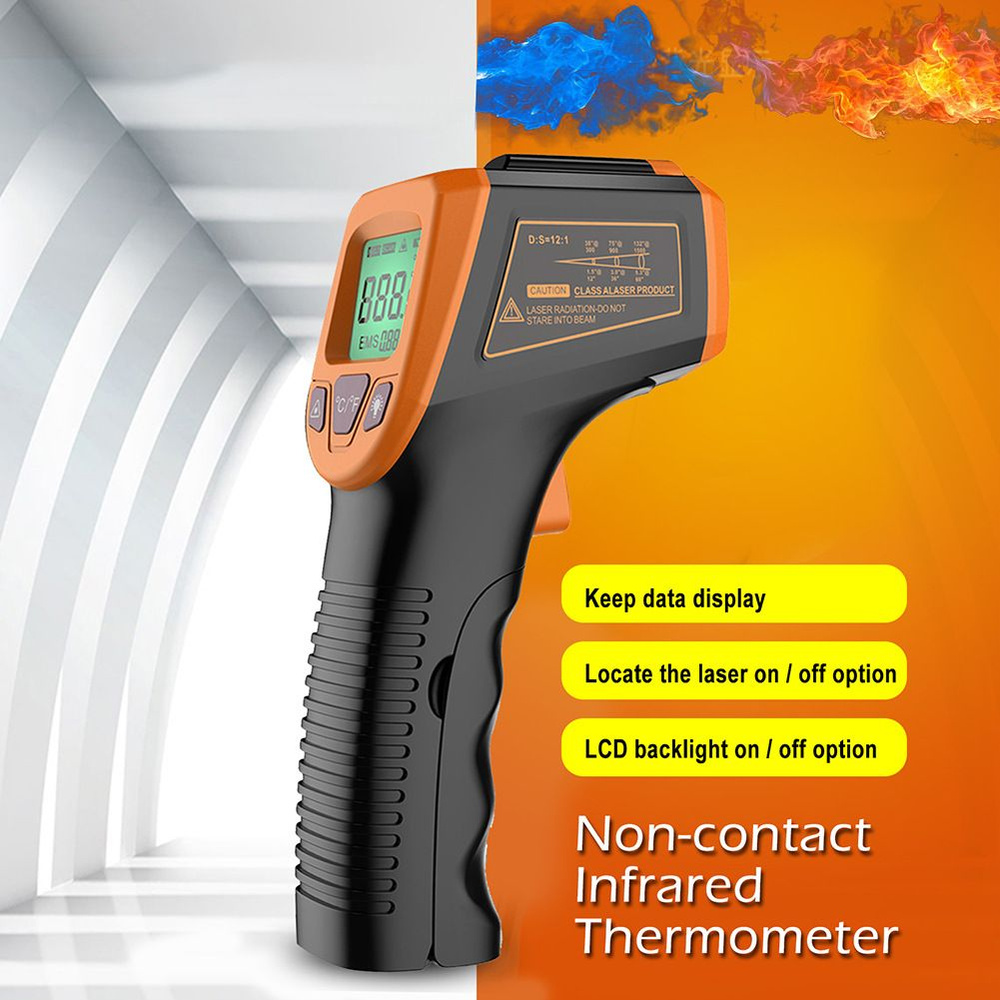 Пирометр (бесконтактный термометр / лазерный измеритель температуры .