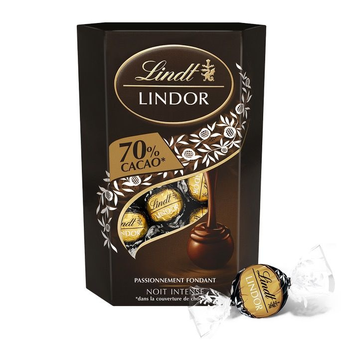 Шоколадные конфеты Lindt LINDOR темный шоколад 70% какао 200гр (Италия)  #1