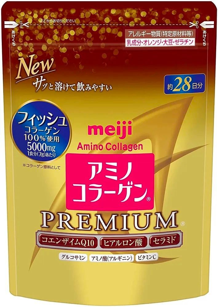 Коллаген порошок MEIJI Amino Collagen Premium морской, гидролизованный ...