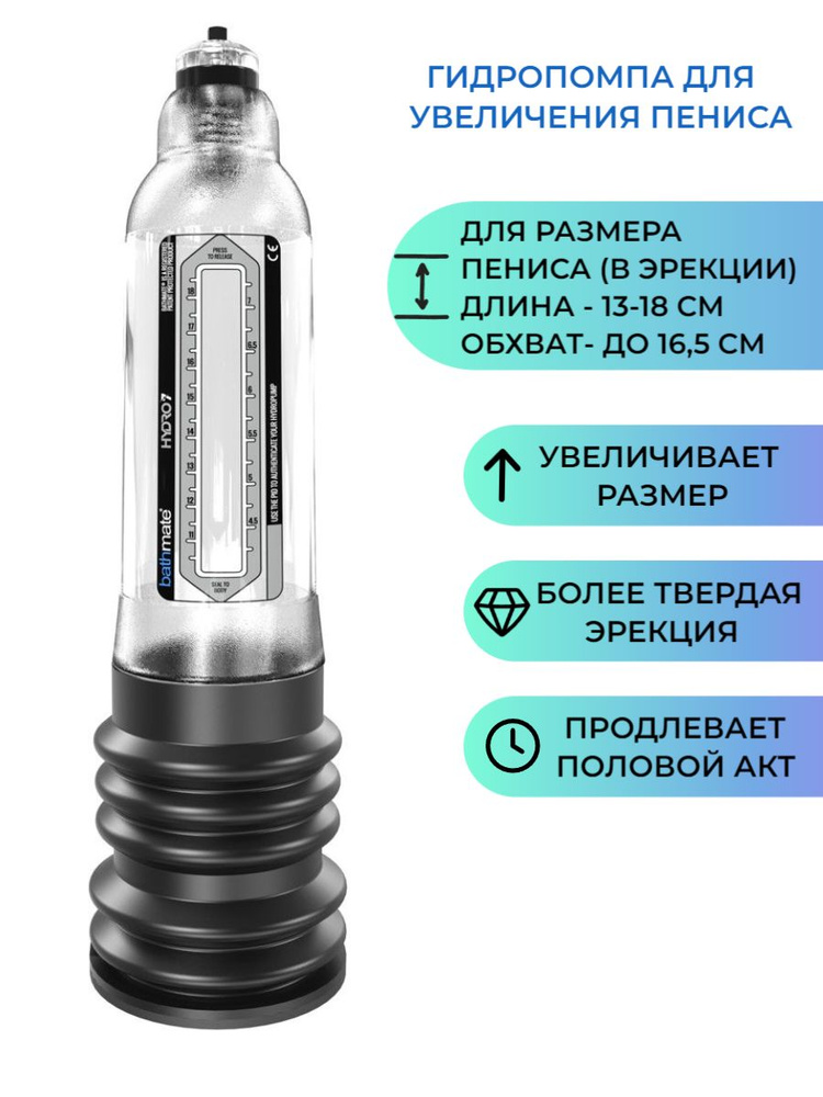 Прозрачная гидропомпа HYDRO7 для увеличения члена - купить с доставкой ...