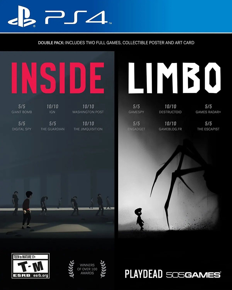 Игра Inside & Limbo Double Pack Специальное Издание (Диск, PS4, Русские  субтитры)