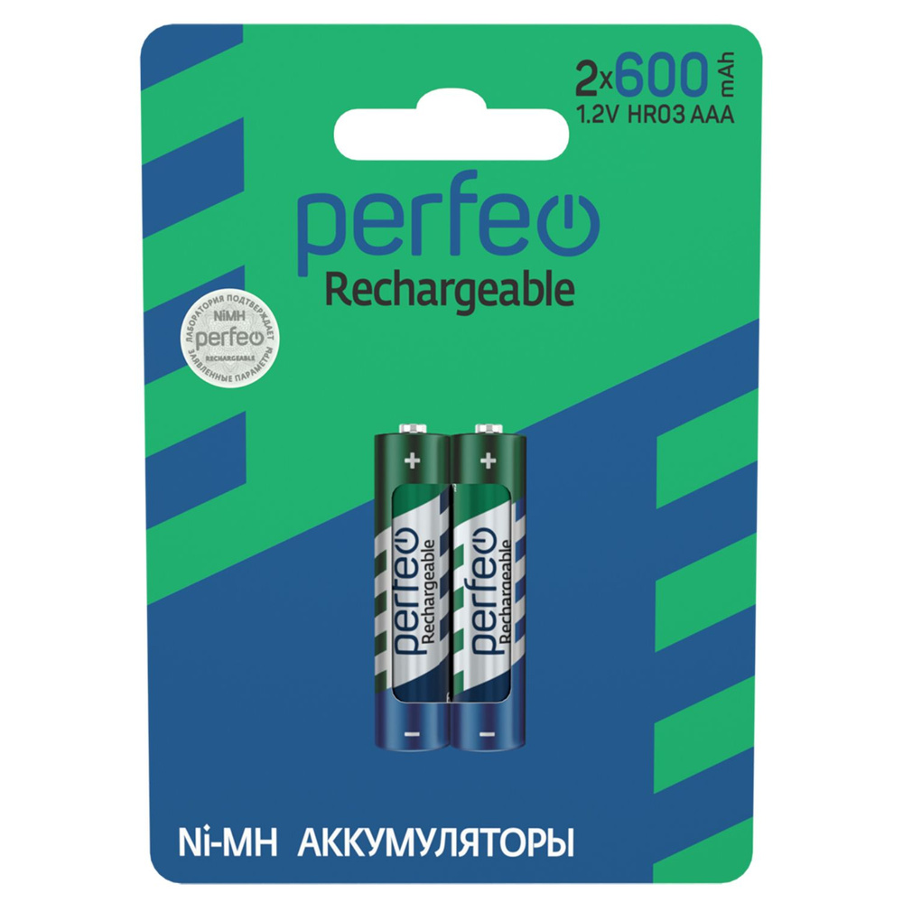 Perfeo Аккумуляторная батарейка AAA, 1,2 В, 600 мАч, 2 шт - купить с  доставкой по выгодным ценам в интернет-магазине OZON (659965628)