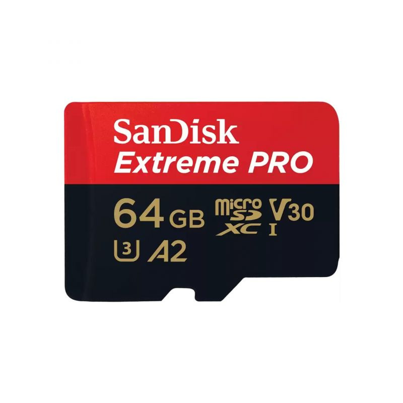 Карта памяти Sandisk microSD Extreme PRO microSDXC UHS-I 64ГБ. Цвет: черно-красный  #1