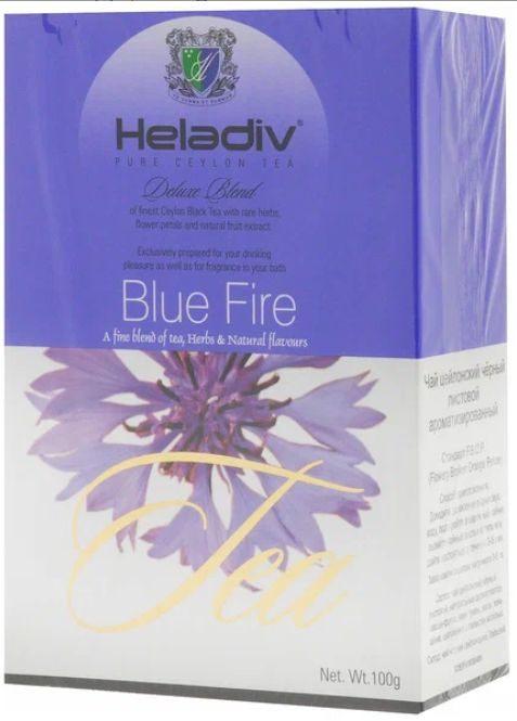 Чай листовой Heladiv Blue Fire (чёрный с васильком) 100 гр #1