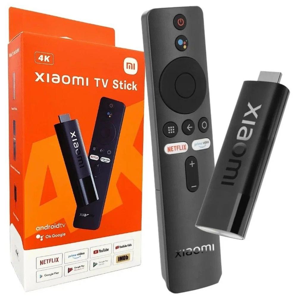 Медиаплеер Xiaomi Mi TV Stick 4K HDR, microUSB, HDMI, черный, Android ...