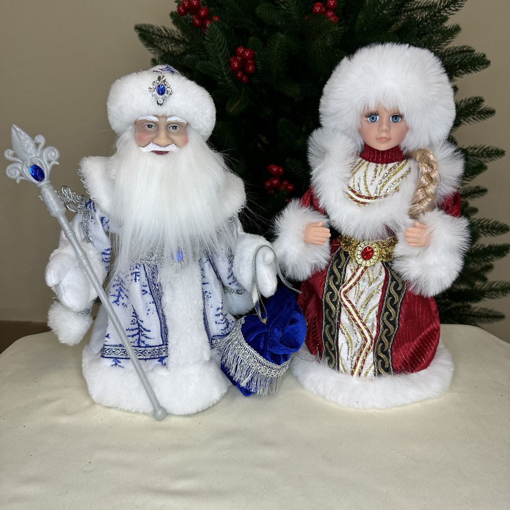 Ёлочные игрушки Дед Мороз, Снегурочка, Новый Год 2024, заготовки для творчества