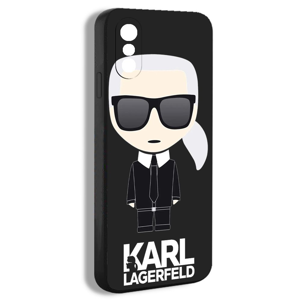 чехол на айфон iPhone Xs Max Карл Лагерфельд мультфильм логотип Karl ...