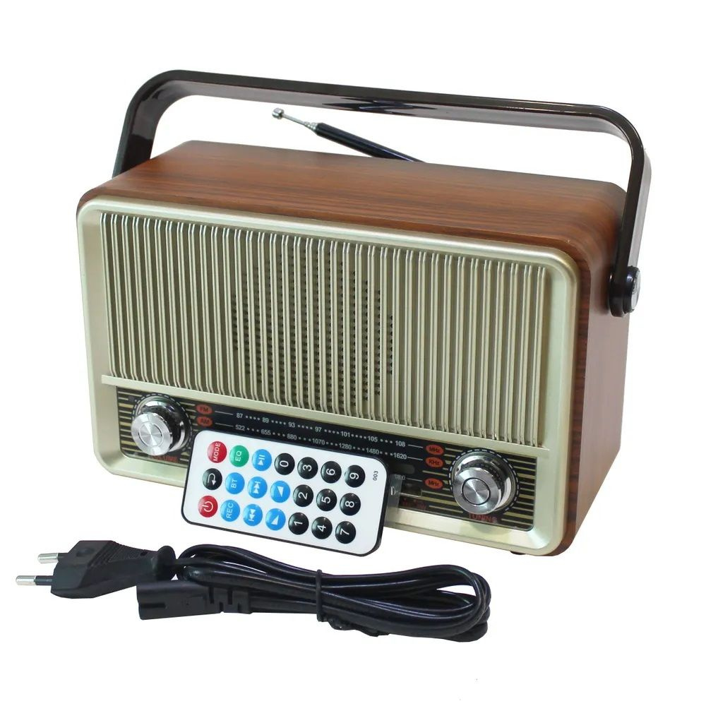 Радиоприемник В Стиле Ретро Kemai MD-510BT, Пульт ДУ + аккумулятор 18650  #1