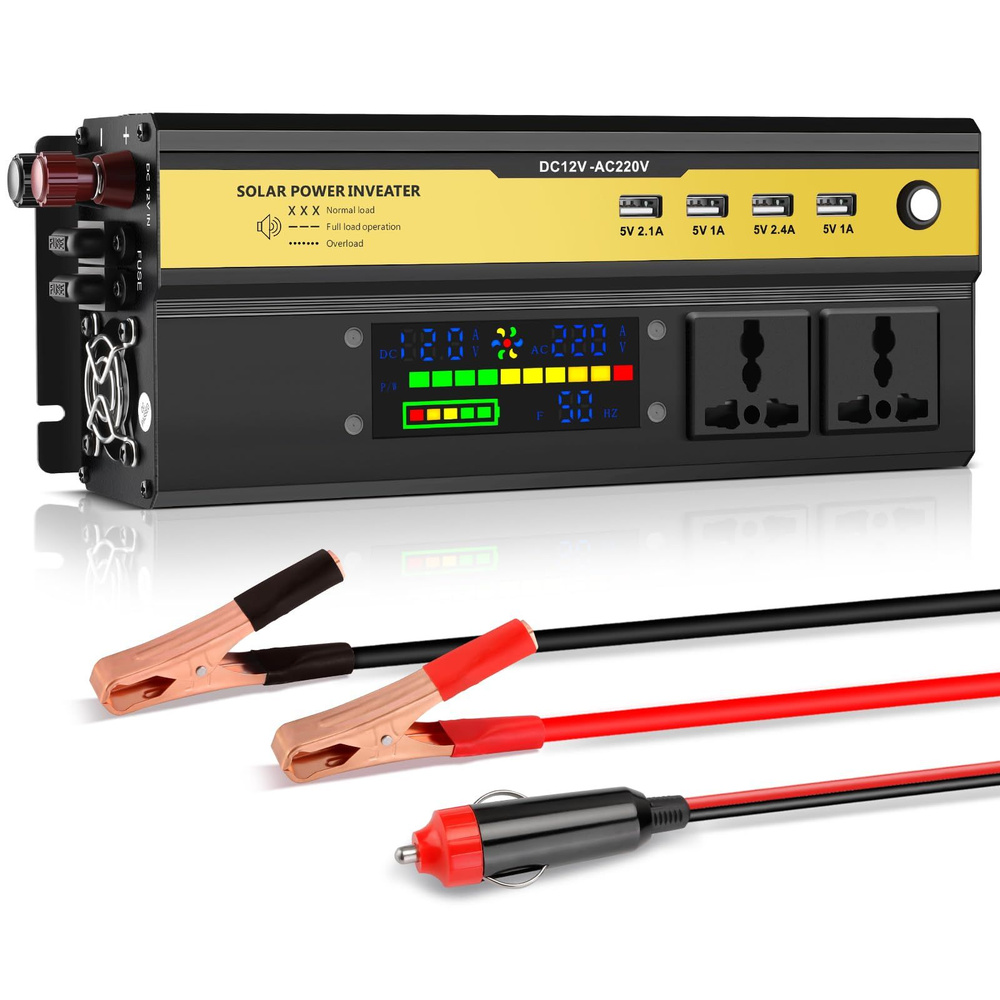Инвертор мощностью 2200 Вт Преобразователь напряжения постоянного тока ...