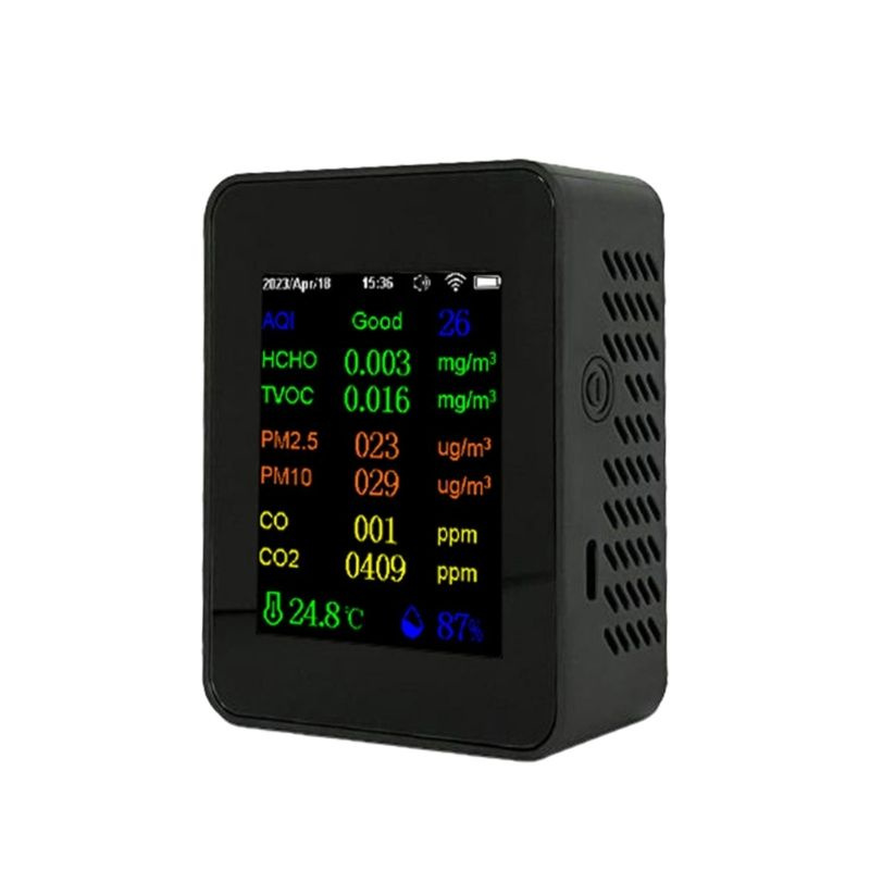 Детектор качества воздуха, датчики сигнализации, тестер температуры и ...