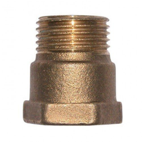 Муфта латунная переходная 1/2"НР -1/2"ВР, муфта лат 1.2вн 1.2 нар ...