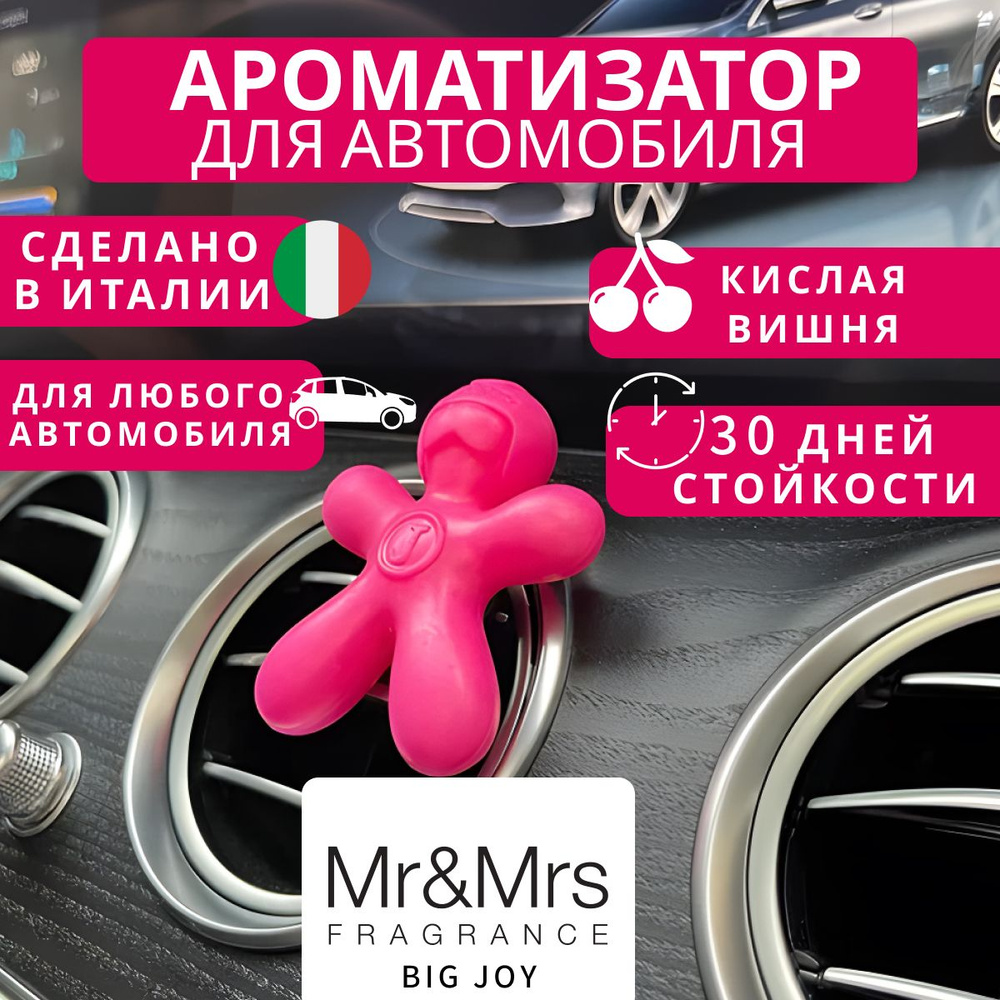 Ароматизатор для автомобиля Mr&Mrs Fragrance, BIG JOY, Sour Cherry (Кислая  вишня) - купить с доставкой по выгодным ценам в интернет-магазине OZON  (1235213895)