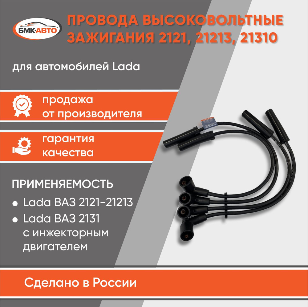 Высоковольтные провода Нива 21214 (LADA) инжектор 1,7 л (комплект) БМК-АВТО  - БМК-АВТО арт. 212143707080BA - купить по выгодной цене в  интернет-магазине OZON (1403412087)