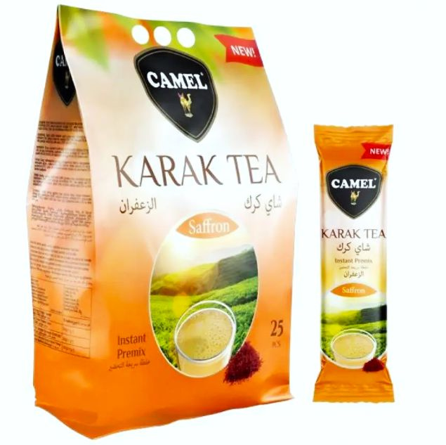 Karak Tea Saffron, пряный чай c шафраном в пакетиках, 25 саше х 20 гр.  #1