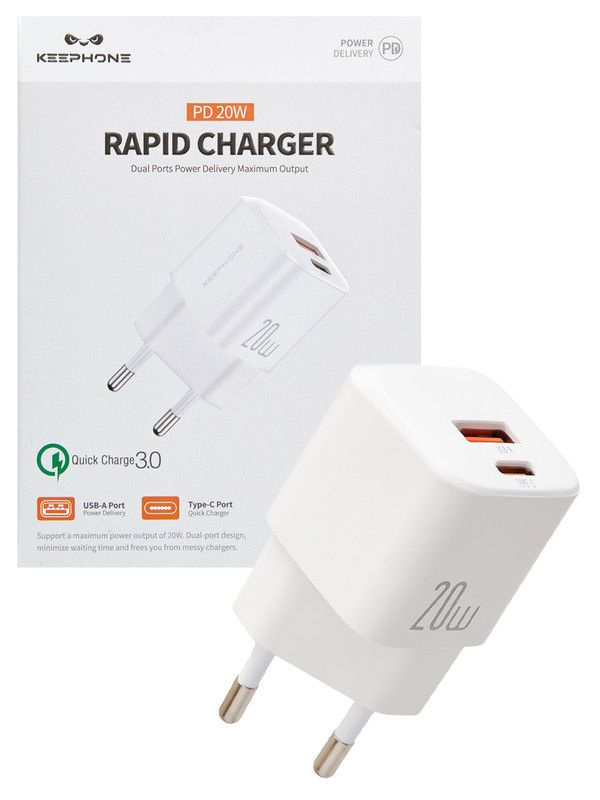 Сетевое зарядное устройство Keephone зарядка для TECNO USB Type-C 20W ...