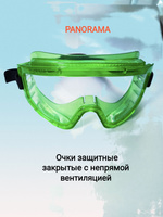 Очки защитные закрытого типа с прямой вентиляцией мастер 100шт кор 92180 с11910