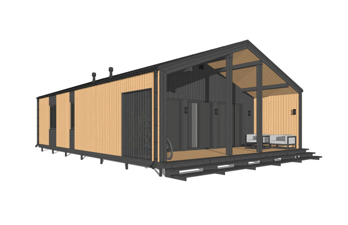 Готовый проект каркасного дома "Барнхаус" площадью 94 м2 - купить с доставкой по