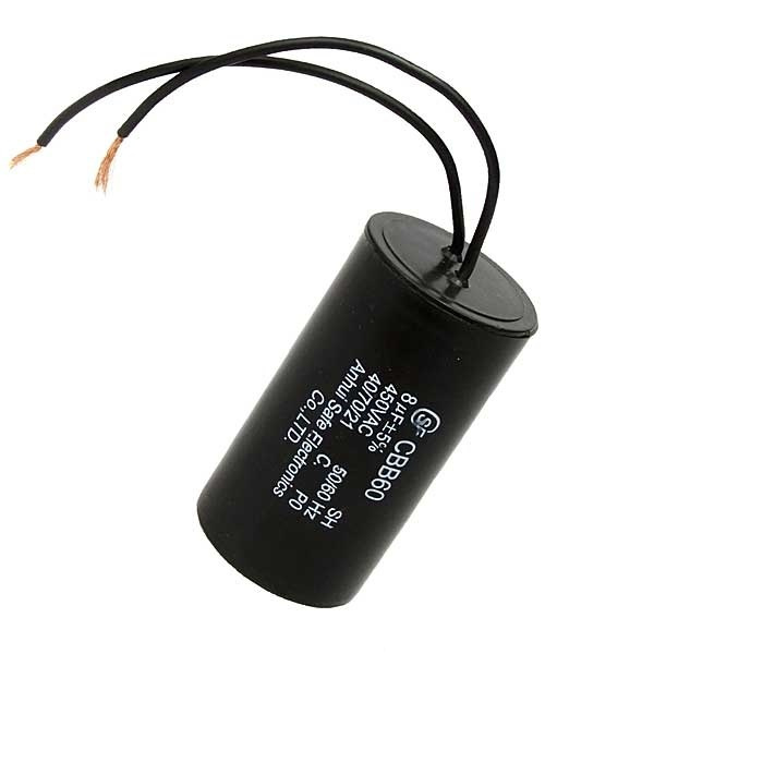 Пусковой конденсатор CBB60 8uF 450V WIRE / SAIFU - купить с доставкой ...