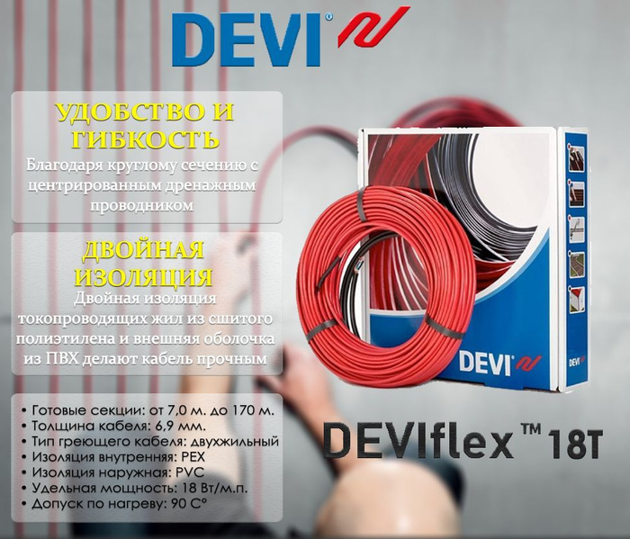 Теплый пол devi deviflex 18t 155 м