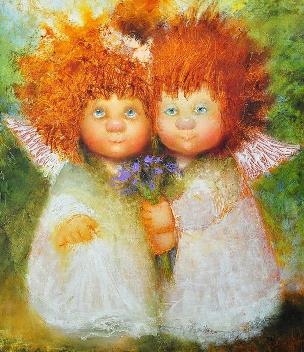 Солнечные ангелы Галины Чувиляевой" - Like44.ru Painting, Art, Watercolor art