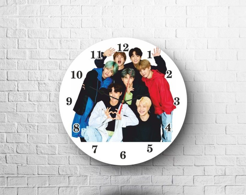 Bts clock. Часы БТС. Виниловые часы BTS. Фото БТС на часы. Тарелка BTS № 1.