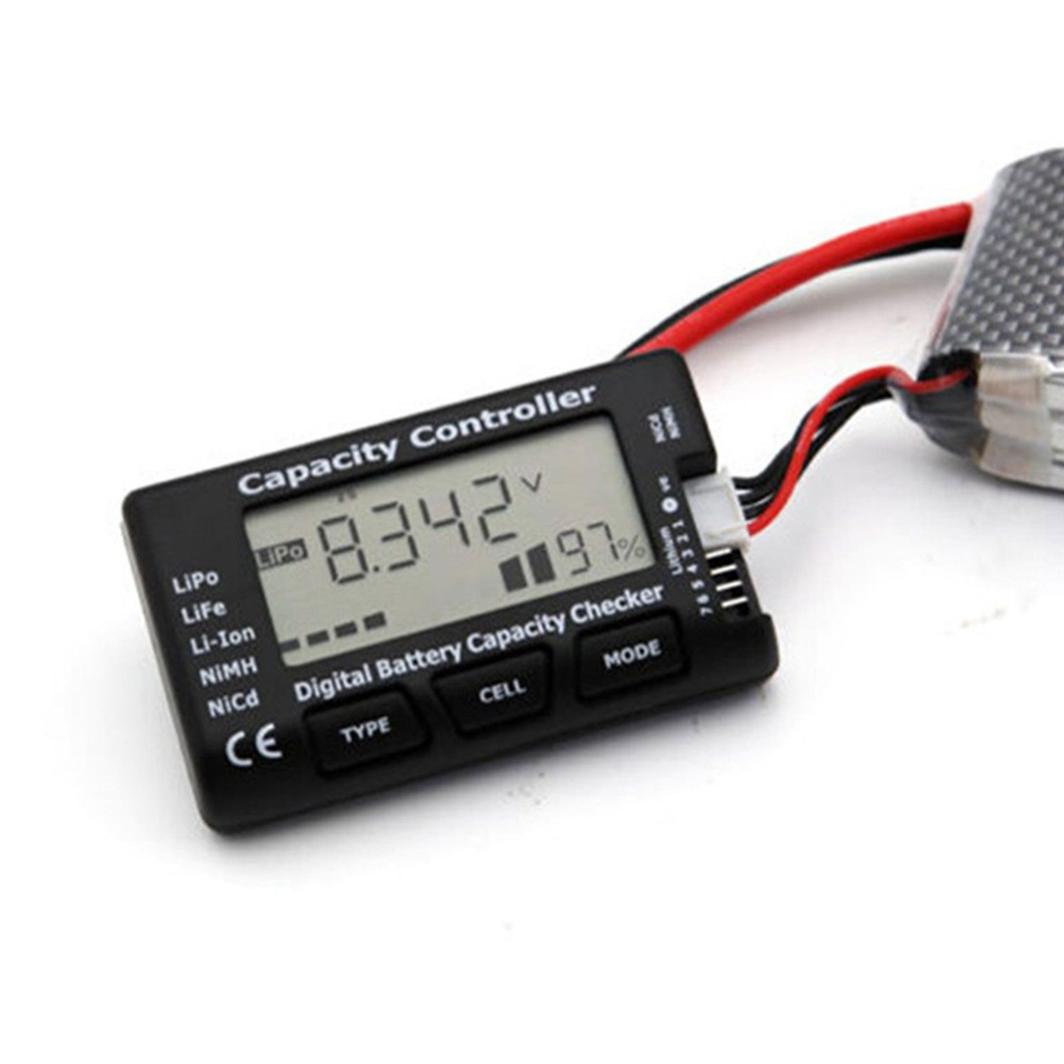 Цифровой прибор для проверки емкости батарей / измеритель литий-ионных ...