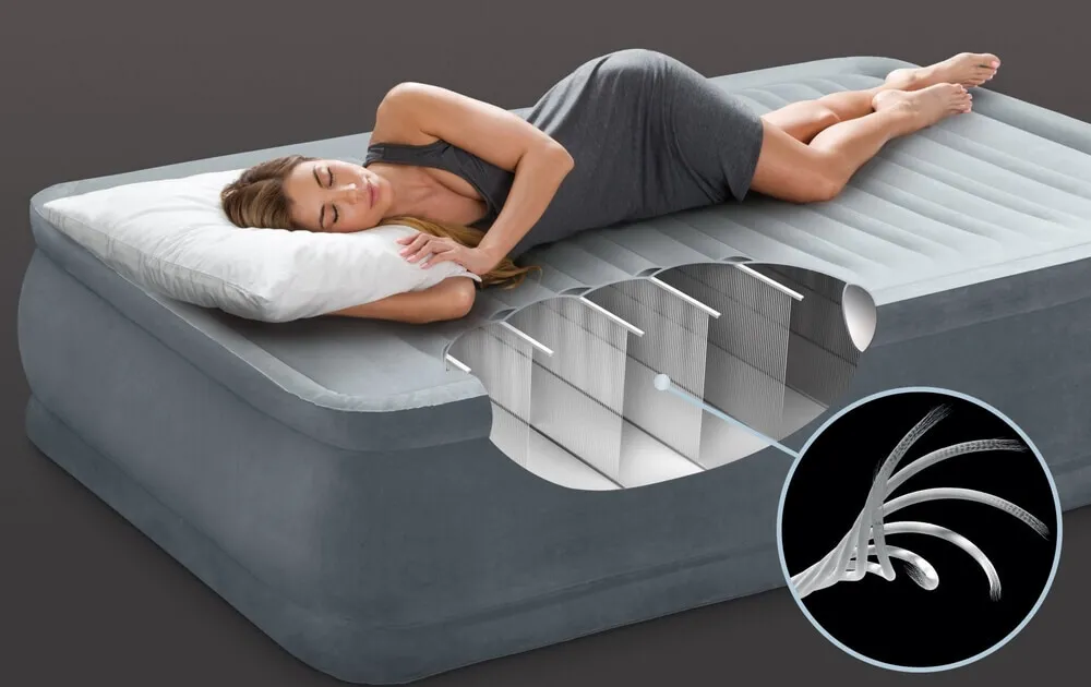 Надувная кровать Intex 64412, 191x99x46, насос встроенный электрический  #4