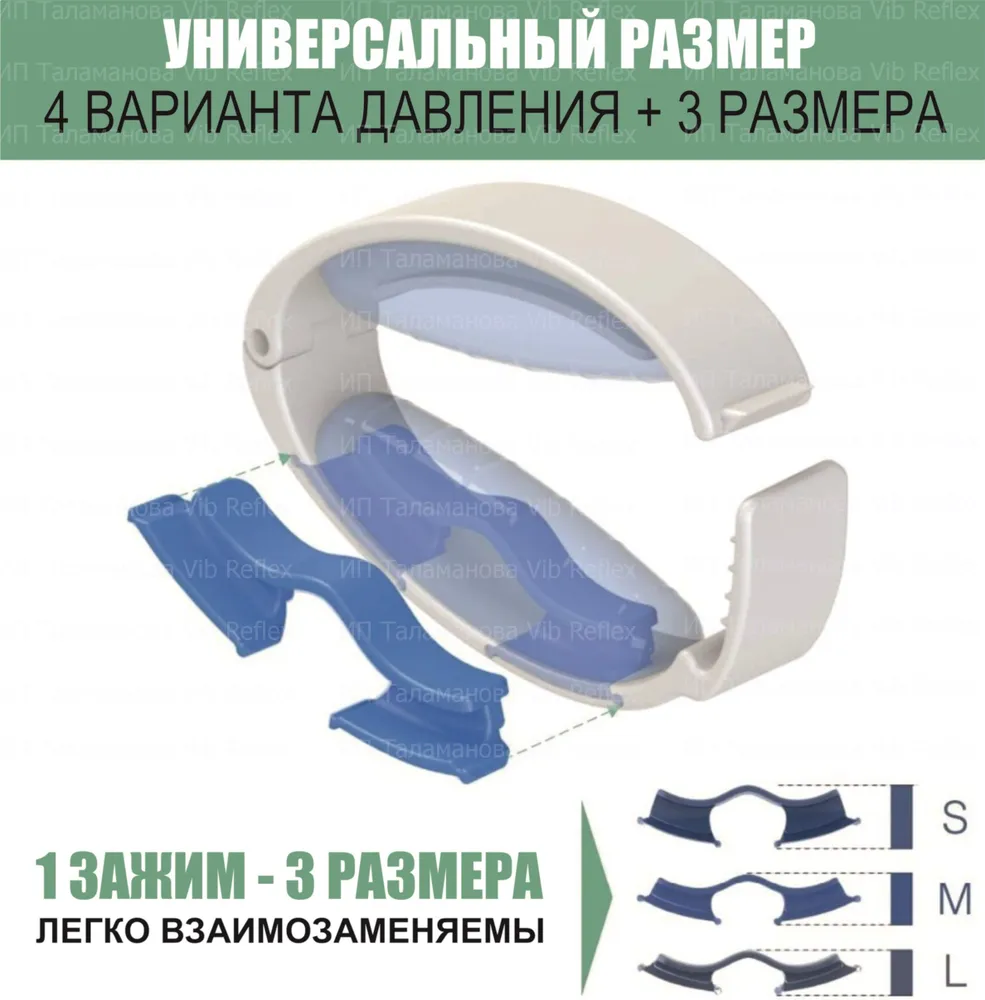 Пенальный зажим на пенис Vib Reflex; Силиконовое кольцо от недержания мочи; Прокладки гигиенические для мужчин Виб Рефлекс, без запаха; Помощь при недержании, вариант, фото 4