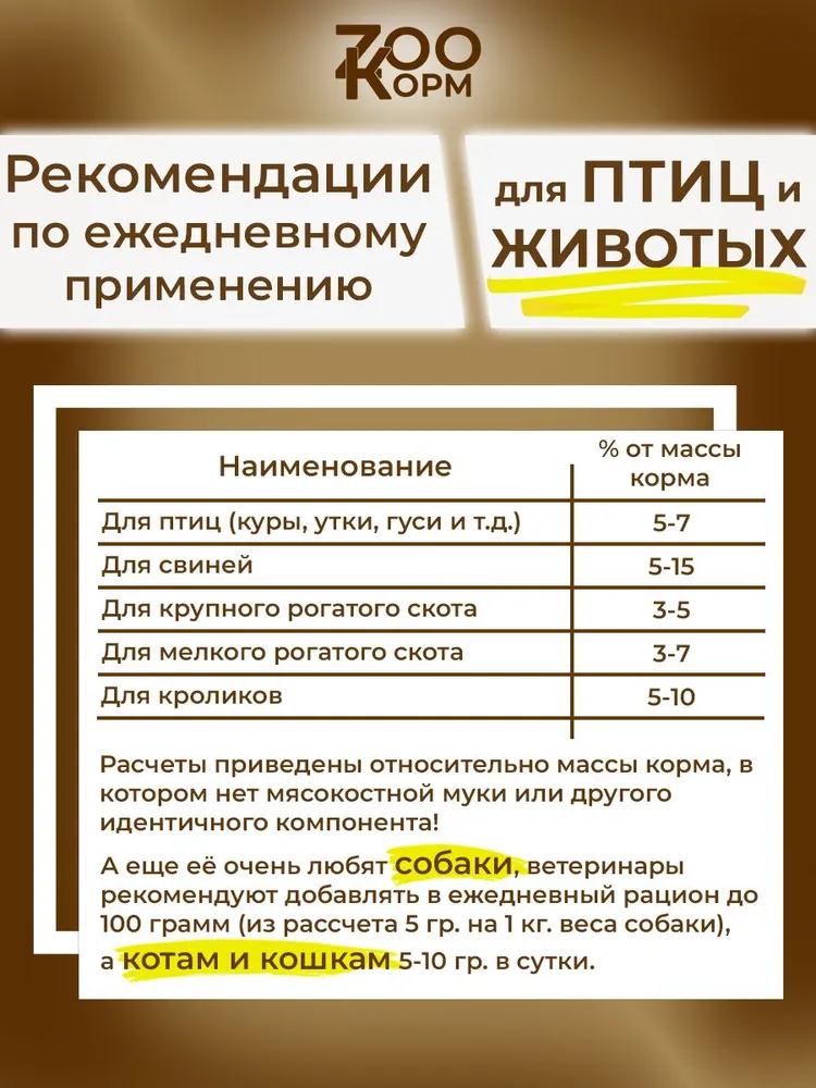 Мясокостная мука 10кг. - добавка для животных и птиц, 10 кг, фото 3