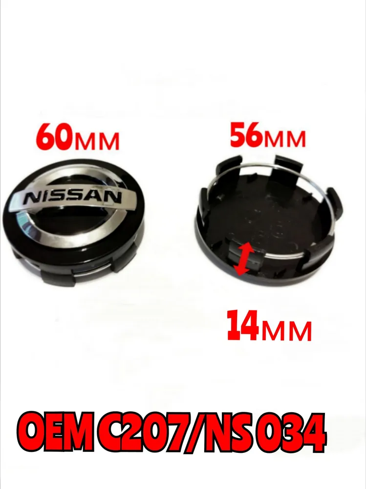 Заглушка диска/Колпачок ступицы литого диска подходит для Nissan / Ниссан 60 -56-14 мм, цвет черный, черный, фото 5