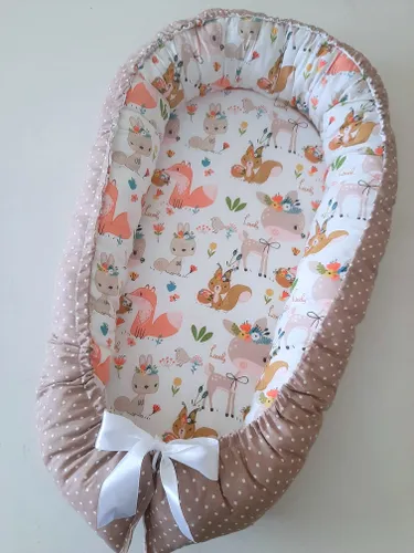 Bambini Love Кокон - гнездышко для новорожденных со съемным матрасиком двусторонний