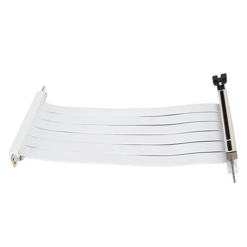 Кабель-удлинитель PCI-E 3.0 x16, 180 градусов, гибкий, белый, 40 см, для вертикального монтажа видео