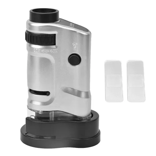 Многофункциональная лупа-микроскоп 20-40x с LED подсветкой для наблюдения, увеличения и детального о