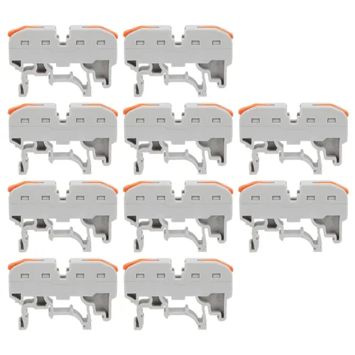 Клеммная колодка DIN-рейка, пружинный зажим, 10 шт, PCT-211, для распределительных щитов, 32А