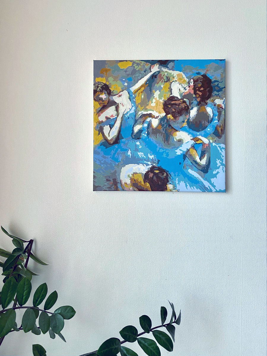 Картина по номерам Э Дега - Голубые танцовщицы, 50 х 50 см