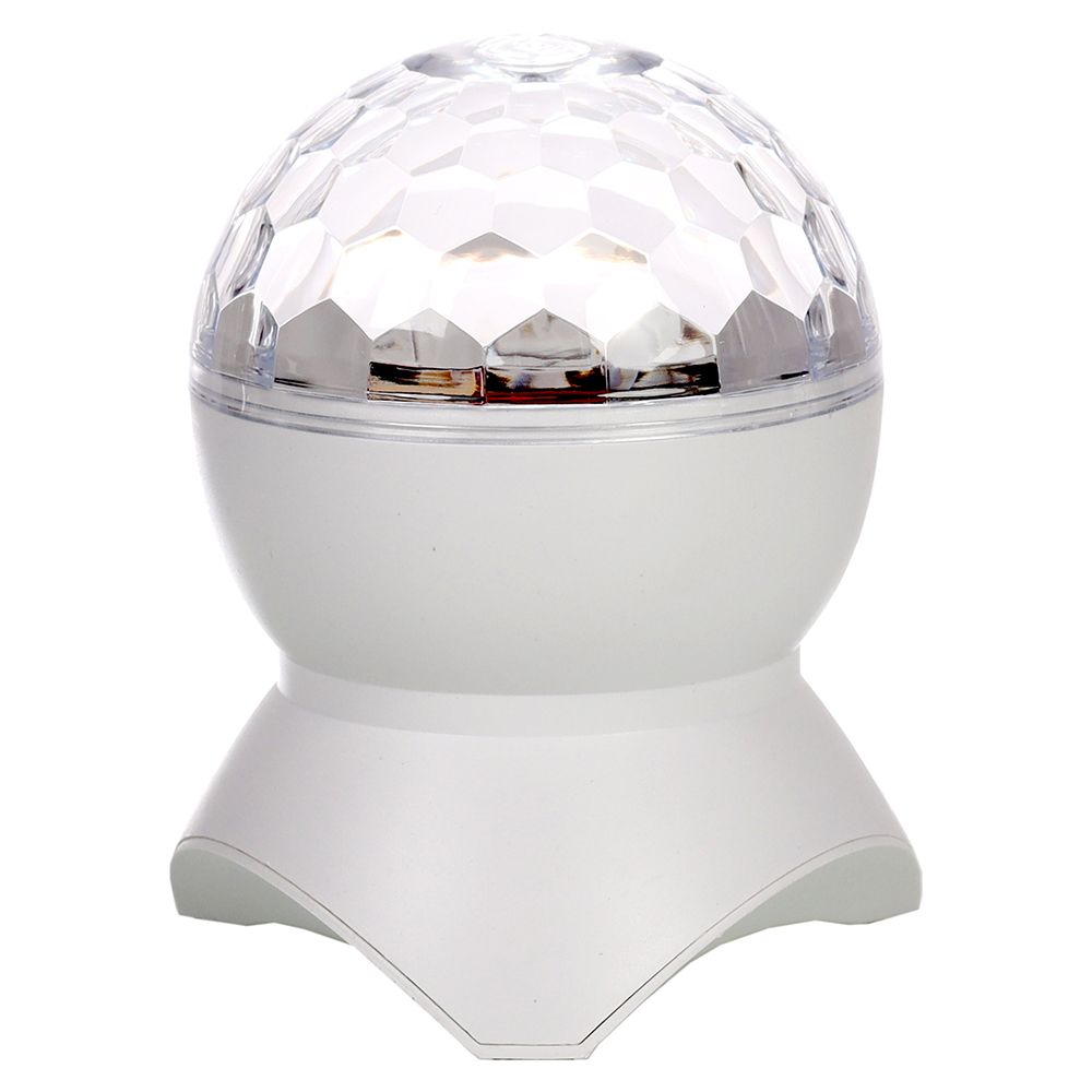 Настольный проектор дискошар LED, Bluetooth, USB, FT-слот, белый Настольный проектор дискошар LED, Bluetooth, USB, FT-слот, белый