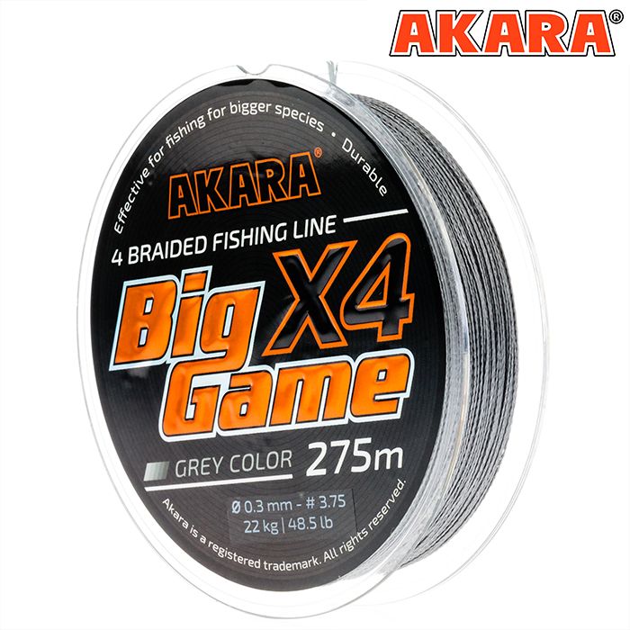 Шнур Akara Big Game Gray 275 м 0,50