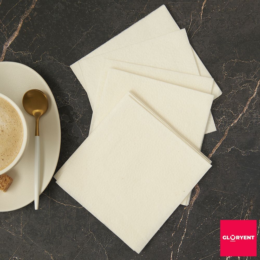 Салфетки бумажные 400 шт., сервировочные, 24х24, белые, однослойные ...