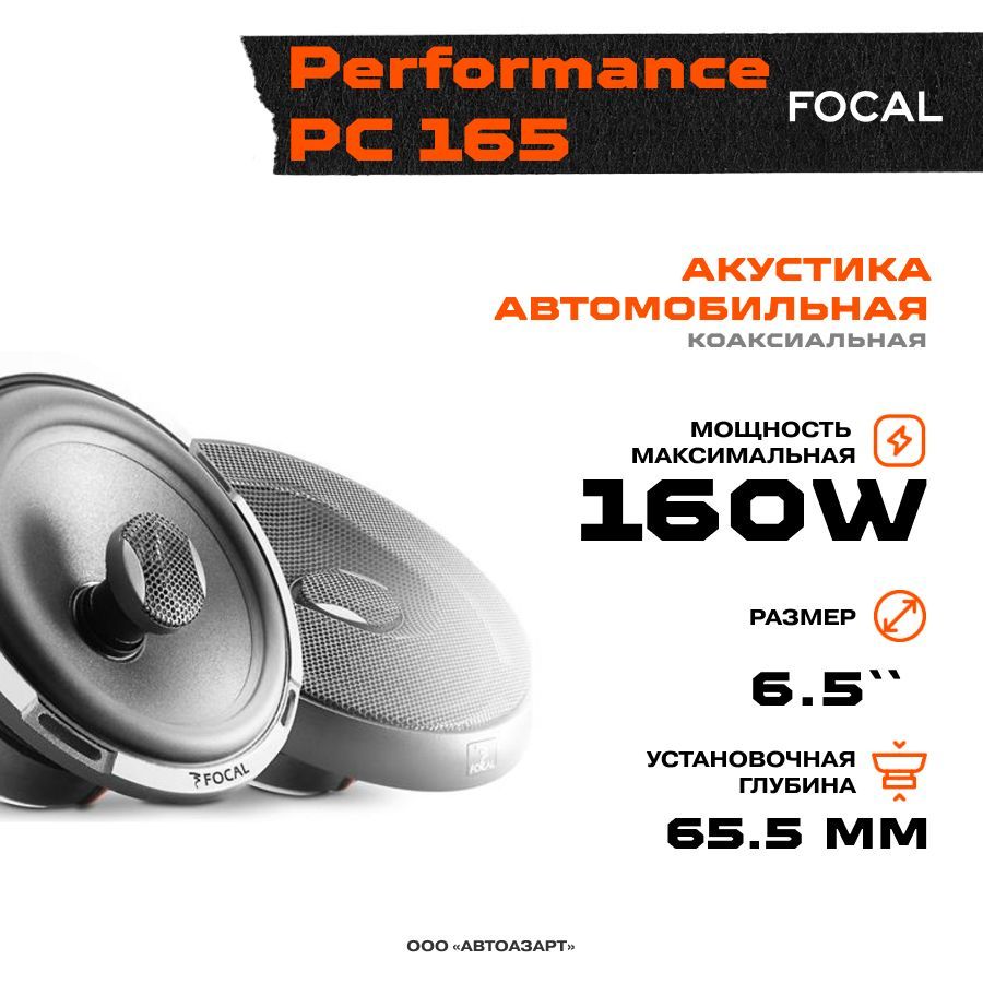 Акустика коаксиальная Focal Performance PC165 / Колонки автомобильные/  Динамики автомобильные