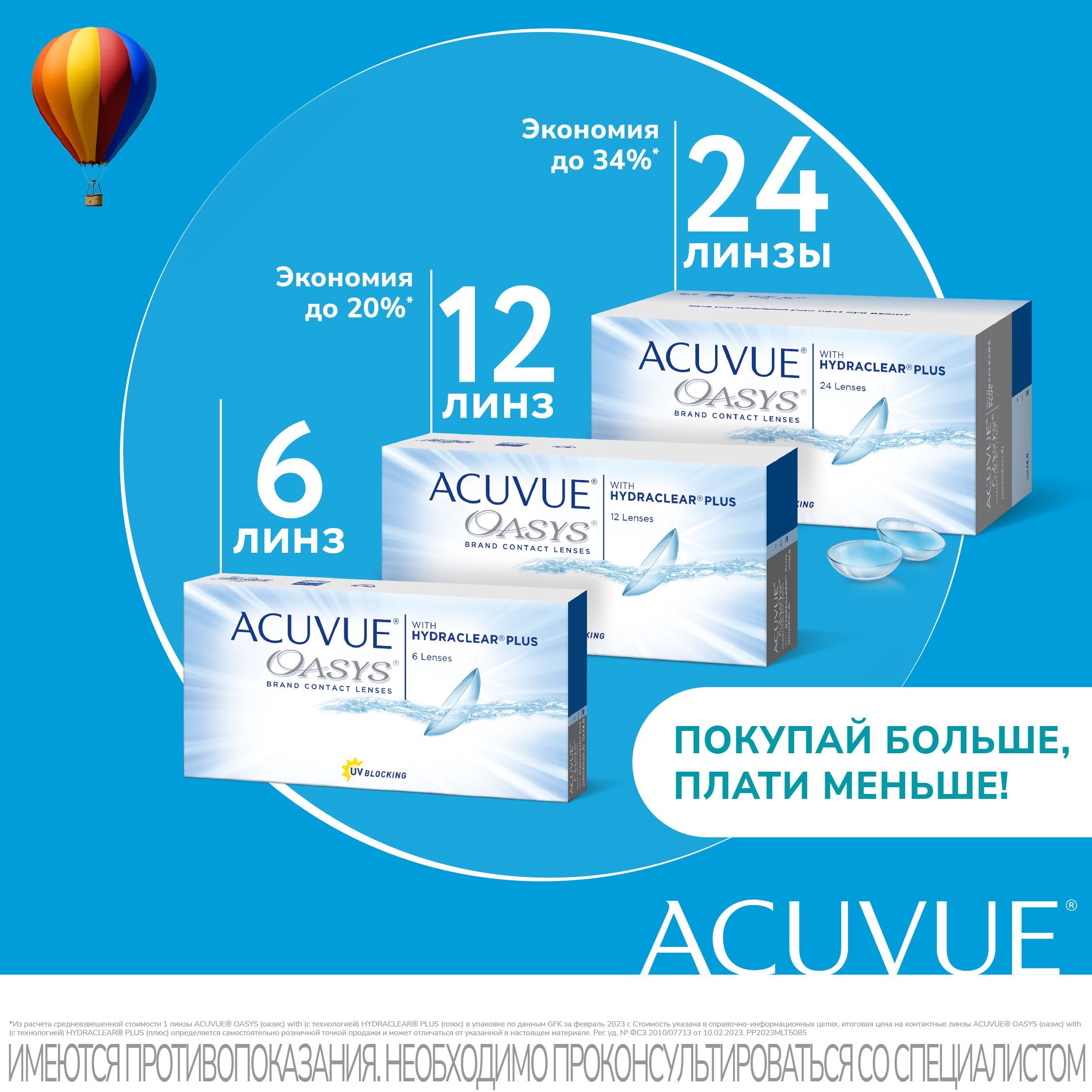 Контактные линзы Acuvue Oasys with Hydraclear Plus двухнедельные , 12 шт  -6.5 Радиус кривизны 8.8 - купить с доставкой по выгодным ценам в  интернет-магазине OZON (370824317)