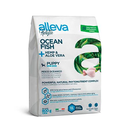 Alleva Holistic Puppy Mini Ocean Fish & Hemp Aloe vera / Сухой корм ...